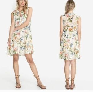 Johnny Was Jade Caprice Lace up Mini Dress Sz.Med